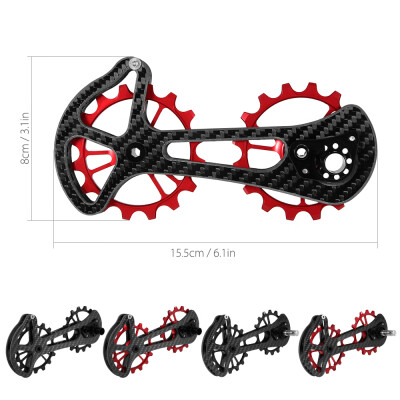 

16T Bicycle Bike Ceramic Bearing Jockey Pulley Wheel Set Carbon Fiber CNC Rear Derailleurs Guide for Shimano 68006870460090009