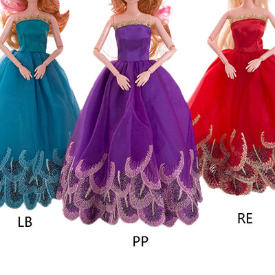 

Siaonvr 3PC Pure Wedding Dress For Doll Evening Party Clothes For Dolls