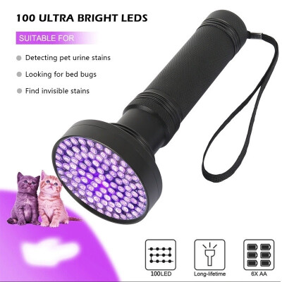 

51100 LED 395nm UV Flashlight Black Light Ultraviolet Blacklight Detector Aluminum Torch Light UV Lamp