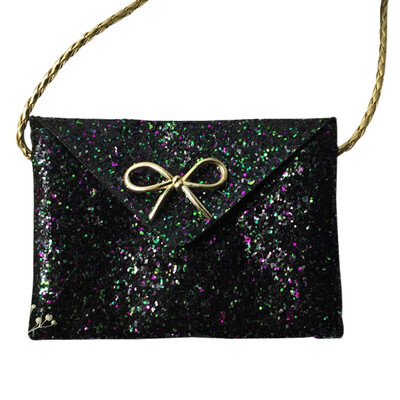 

Sequins Design Flap Hasp Shoulder Messenger Bag Children Mini Fashion Gold Bow Handbag Shoulder Crossbody Bags for women 2019
