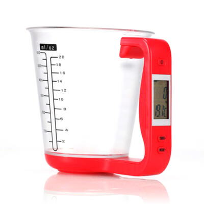 

Home Multi-Function Kitchen Measuring Cup Scale Digital Beaker Libra Electronic Tool Scale Display Temperature Convenient And Pr
