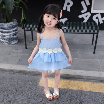 

Baby Girl Clothes Summer Baby Girls Flower Pattern Strap Tops T-shirt Shorts Suits Casual Costume Set Clothes for Girls