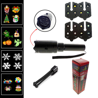 

〖Follure〗LED Projector Flashlight Landscape Outdoor Xmas Party Garden Film Lamp 4 Pattern