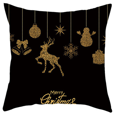 

Siaonvr Merry Christmas Short Plush Pillowcase Sofa Pad Set Home Decoration 18x18 Inch