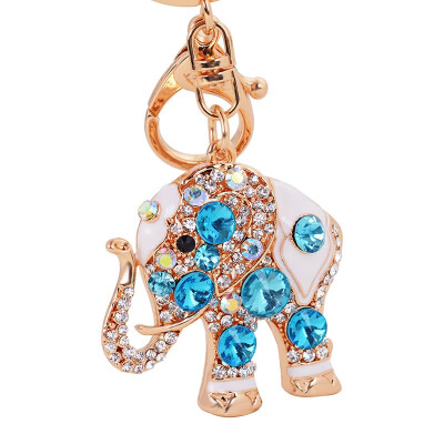 

Car keychain Plating protective layer Thai exquisite gem elephant Ladies pendant Never fade small gifts Car accessories