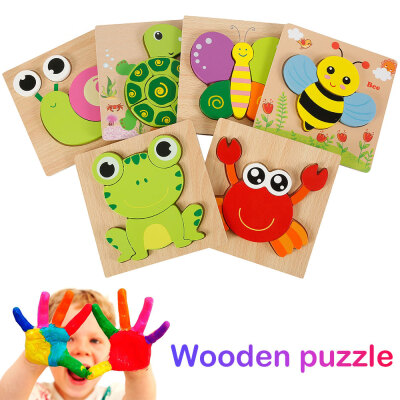 

Childrens jigsaw puzzle willstar wooden puzzle early education puzzle baby building blocks 6 piece set wood-style 1-6 piece set