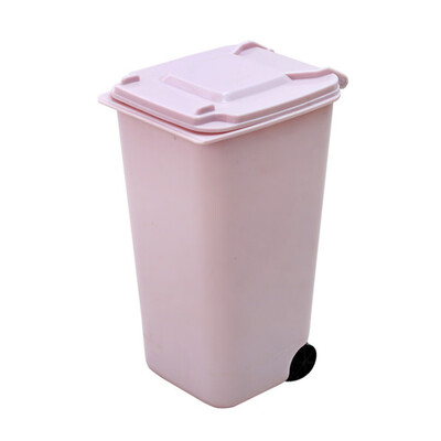 

Toponeto Mini Plastic Trash Can Storage Bin Desktop Organizer Pen Pencil Holder