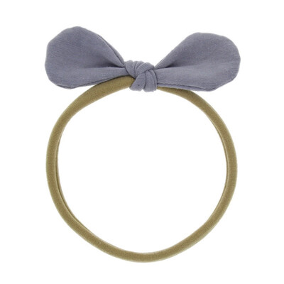 

New Summer Infant Adjustable Bunny Ear Headwear 10 Colors Baby Girls Toddler Grosgrain Hair Bow Slim Headbands