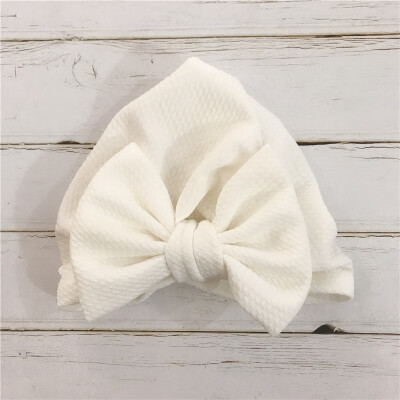 

Baby Boy Girl Big Bow Headwrap Baby Headband Cute Newborn Toddler Bowknot Cotton Beanie Hat Cap