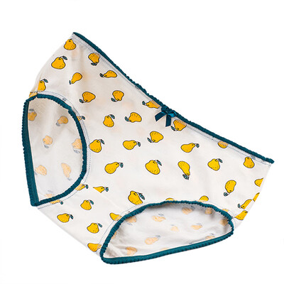 

Women Panties Cartoon Fruit Bowknot Pattern Girl Briefs Female Underwear Cute Lingerie Ladies Underpants Women Panty