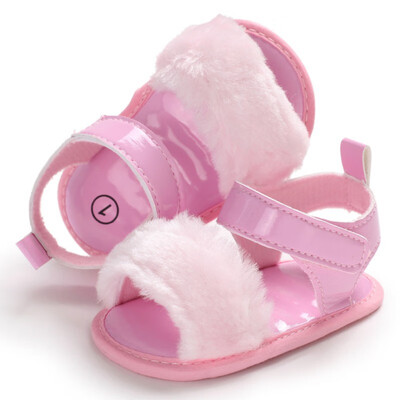 

Beach Sandals For Girls Baby Shoes PU Fashion Summer Soft Non-Slip Toddler Sandals Soft Candy Color Toddler Slippers Crib Shoes
