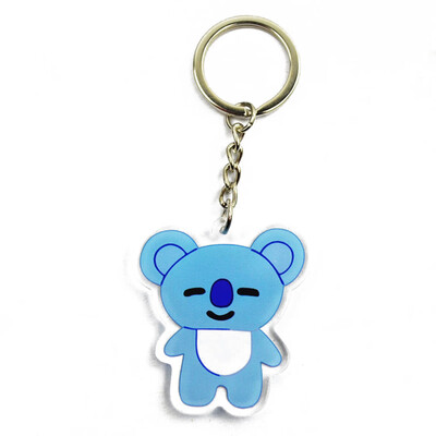 

CAR-TOBBY Kpop BTS Cartoon Acrylic Double-sided Printing Keychain Bag Pendant Keyring