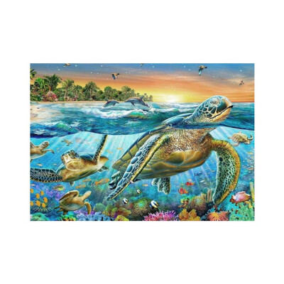 

Sea Turtle Patterns Kitchen Printed 5D Rhinestone Paintings Square DIY Cross-stitch Drawings 40x30CM