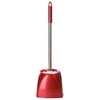 

Modern Style Creative Long Handle Bathroom Toilet Brush With Holder Simple Stainless Steel Toilet Brush Cleaning Brush Set
