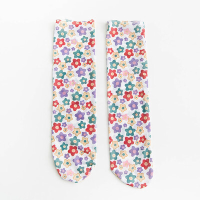 

Women Socks Summer New Arrival Korea Kim Hyun Asmall Flower Socks Cute Wild Net Yarn Pile Thin Breathable Girl