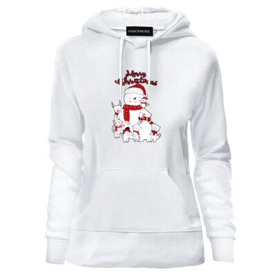 

Women Fashion Funny Christmas Snowman Cartoon Printed Bff Hoodies Casual Cute Best Friends Hooded Sweatshirt Pullover Tops