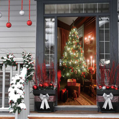 

Gobestart Christmas Tree Door Cover Holiday Covers Decoration 30-Inch By 65-Feet