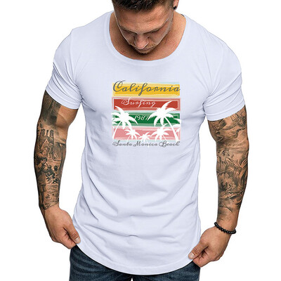 

Toponeto Men Fashion Solid Printing Style Cotton Design T-shirt Casual Shirts Tops Blouse