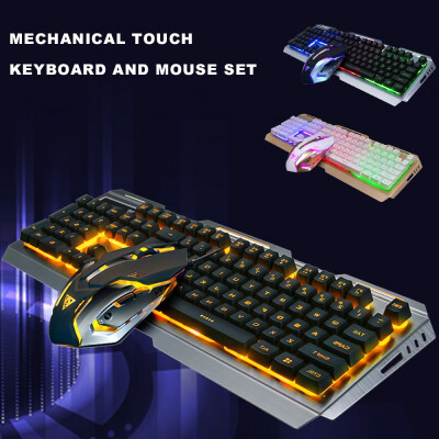 

V1 USB Wired Ergonomic Backlit Mechanical Feel Gaming Keyboard&Mouse Set