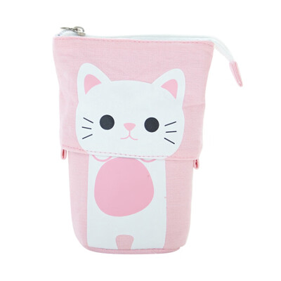 

Household Telescopic Pen Bag Cute Cartoon Multi-function Deformable Portable Cosmetic Bag Telescopic Vertical Canvas Pen Holder