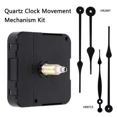 

Quartz Clock Movement Mechanism Motor Fitting w Long Hands Kit Battery Powered