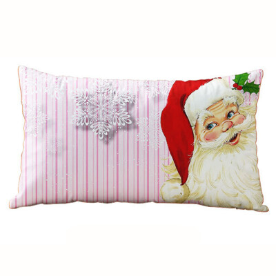 

Siaonvr Christmas Rectangle Cotton Linter Pillow Cases Cushion Covers