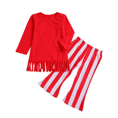 

Kids Girls Clothing Sets Autumn Long Sleeve Red T-Shirt TopPants Children Sets Fashion Baby Clothes Girls Suit Costume