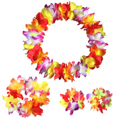 

Toponeto A Set Counts Tropical Hawaiian Luau Flower Lei Party Favors