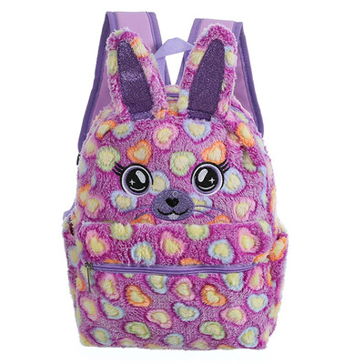 

Tailored Fashion Neutral Child Plush Shoulder Bag Backpack Student Cartoon Bag Travel Bag