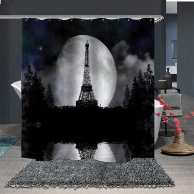 

〖Follure〗Popular Waterproof Shower Curtain With 12 Hooks Printed Bathroom 180x180cm