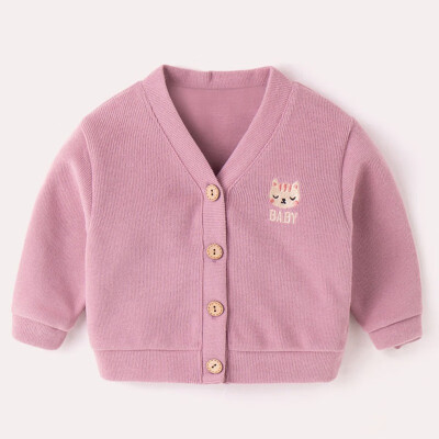 

Baby Girlbaby Boy Knitting Cardigan​ 0-4T Casual Solid Color Cartoon Pattern Clothes Windproof And Warm Childrens Cardigan​