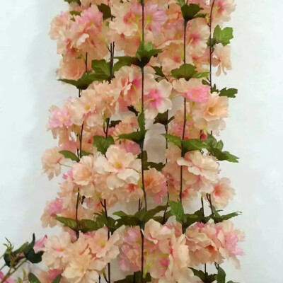 

Artificial Sakura Vine Jellyfish Flower Home Garden Wedding Decoration Artificial Flowers Rattan