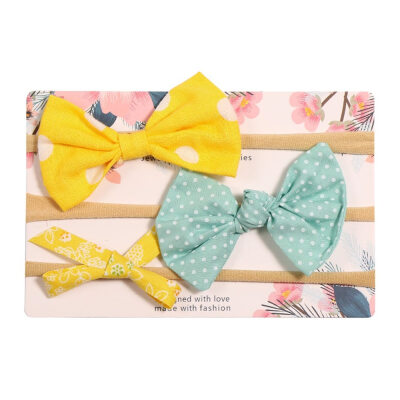 

New Cute Children Girl Floral Pattern Bowknot Design Elastic Hair Accessory Band Rope Ponytail Holder Headbands