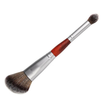 

New Double-head Foundation Brushes Powder Eyeshadow Blush Brushes Face Makeup Tool Pincel Maquiagem Wood Handle