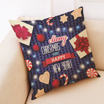 

Tailored New Cotton Linen Christmas Deer Pillow Case Cushion Cover Sofa Home Car Decor