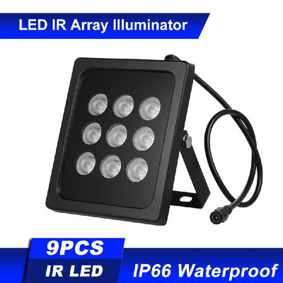 

Infrared Illuminator 15pcs Array IR LEDS IR Illuminator Night Vision Wide Angle Long Range Outdoor Waterproof for CCTV Security Ca