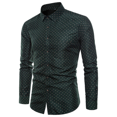 

Tailored Mens New Fashion Printed Long Sleeve Shirts Slim Comfortable Long Sleeve Shirt