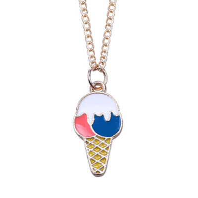 

1 pc Available Fashion Jewelry Pendant Cartoon Long Chain Ice Cream Shape Necklace