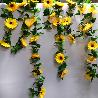 

Sunflower vine simulation fake flower sun flower vine home living room decoration rattan decoration simulation rattan