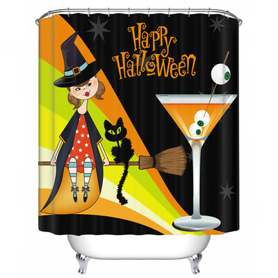 

Gobestart Fashion Happy Halloween Waterproof Polyester Fabric Shower Curtain 66 x 72inch