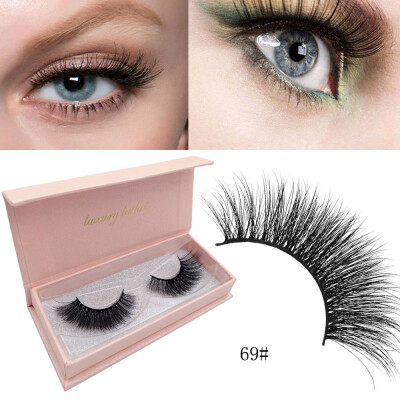 

Gobestart Natural False Eyelashes 3d Mink Lashes Volume Soft Lashes Long Extension E