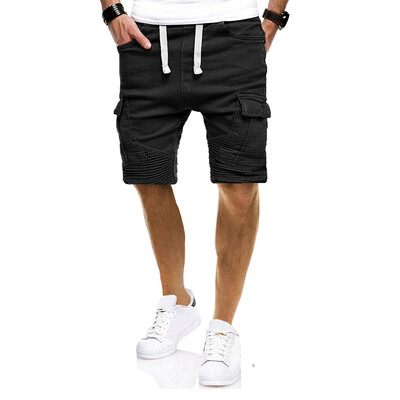 

Gobestart Mens Sport Pure Color Bandage Casual Loose Sweatpants Drawstring Shorts Pant