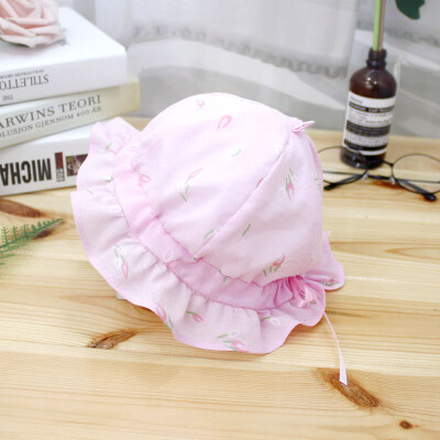 

New Newborn Baby Girls Kids Summer Princess Infant Floral Print Sun Cap Cotton Bucket Hat