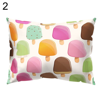 

Cartoon Fruit Donut Ice Lolly Pillow Case Sofa Waist Throw Cushion Cover Decor