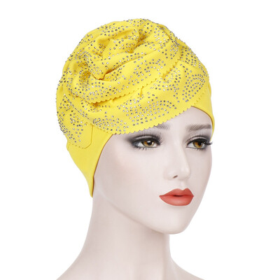 

Fashion Big Flower Women Muslim Hat Turban Scarf Cancer No Hair Chemo Cap Lady