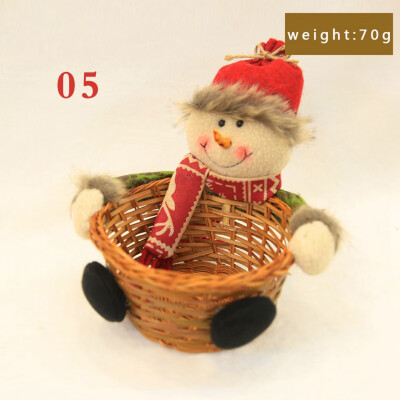 

Merry Christmas Candy Storage Basket Xmas Decoration Santa Claus Storage Basket