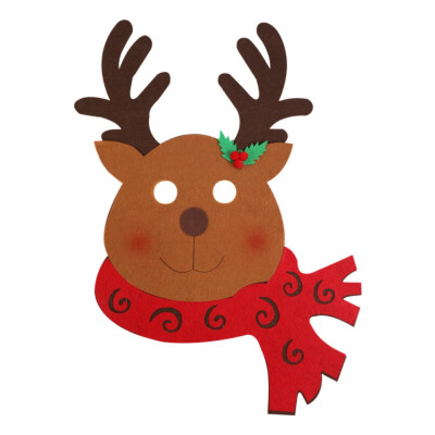 

Cute Christmas Snowman Deer Half Face Masks for Kids Boys Girls Birthday Party Decor Cosplay Christmas Party Decorations Gift