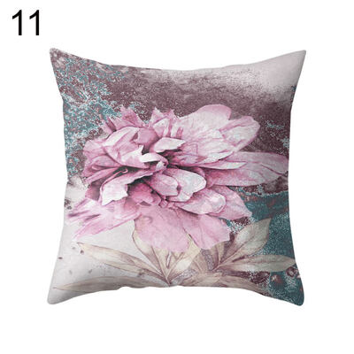 

Flower Peony Throw Pillow Case Cushion Cover Sofa Bed Car Cafe Office Decoration