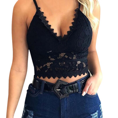 

Women Sexy Lace Lingerie Wire Free Solid Color Beauty Back Bottoming Wrapped Chest Comfort Underwear