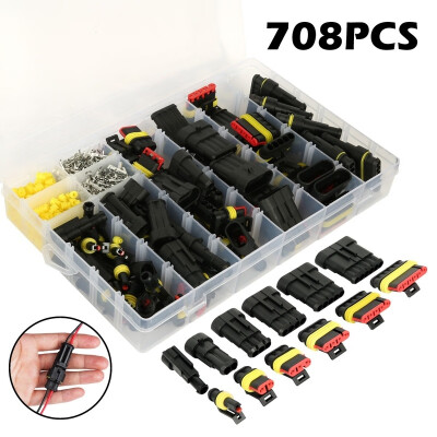 

139240352708Pcs Car Connector Plug Terminal Car Sealed Waterproof Electrical Wire Connector Plug Kit Car Accessories